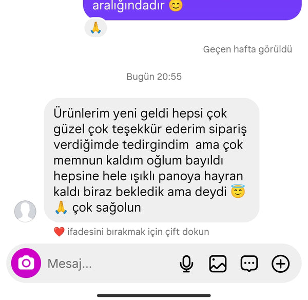 Müşteri mesajı