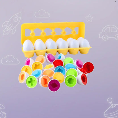 Montessori Yumurta Şekil Eşleştirme Motor Beceri Oyuncağı