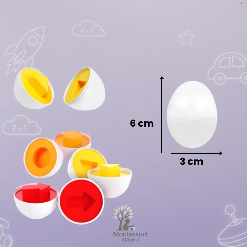 Montessori Yumurta Şekil Eşleştirme Motor Beceri Oyuncağı