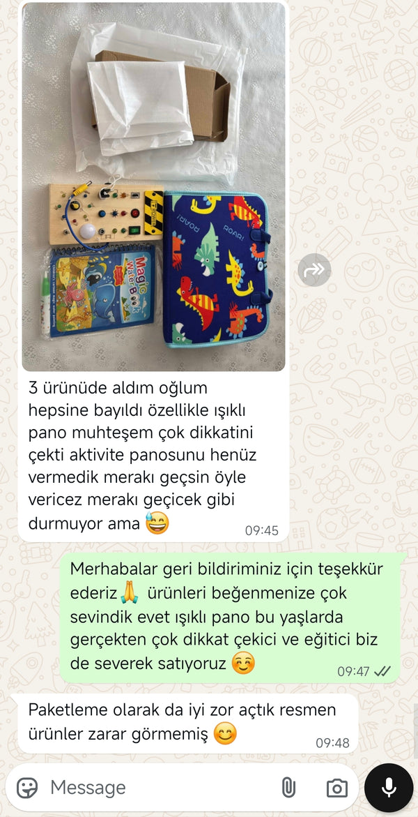 Müşteri mesajı