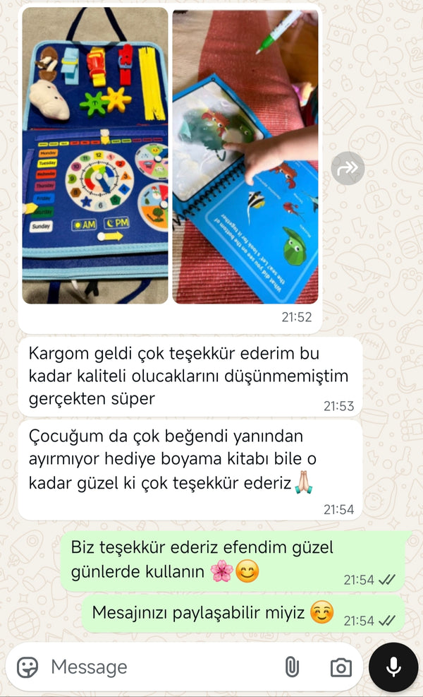 Müşteri mesajı