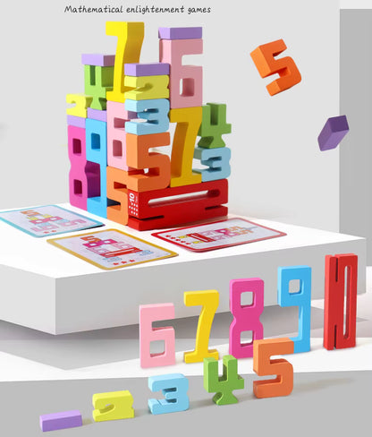 Montessori Eğitici Ahşap Sayı Blokları