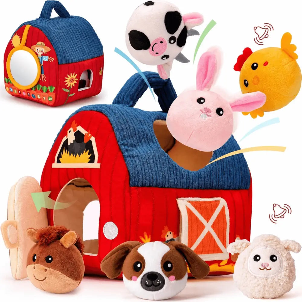 Montessori Peluş Çiftlik Evi Oyun Seti