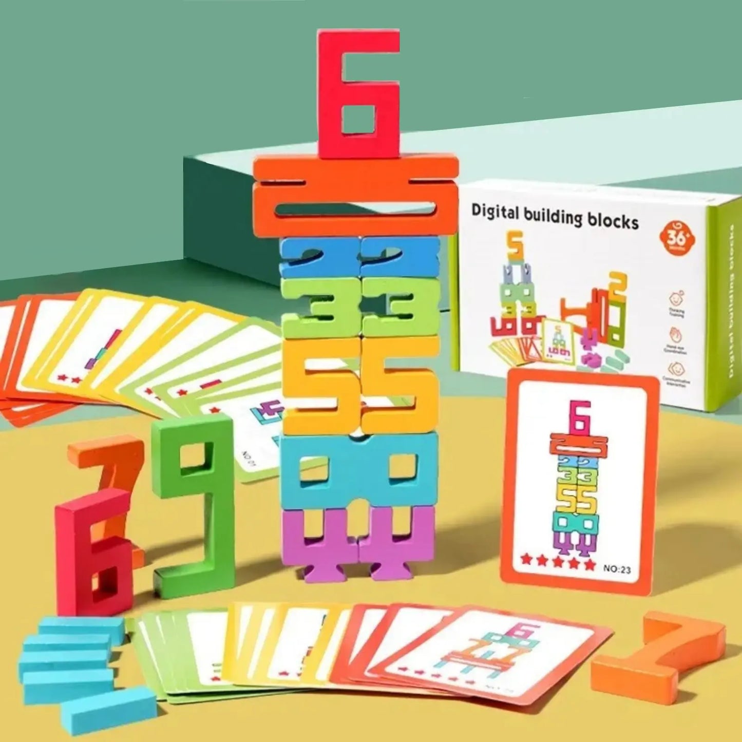 Montessori Eğitici Ahşap Sayı Blokları