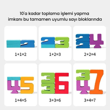 Montessori Eğitici Ahşap Sayı Blokları